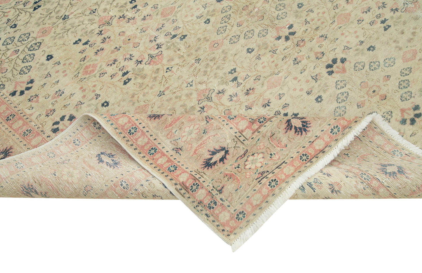 7x10 Beige Vintage Rug - 37855