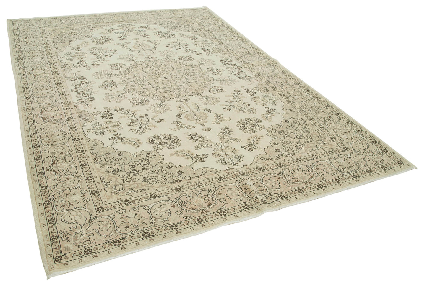 7x10 Beige Vintage Rug - 37856