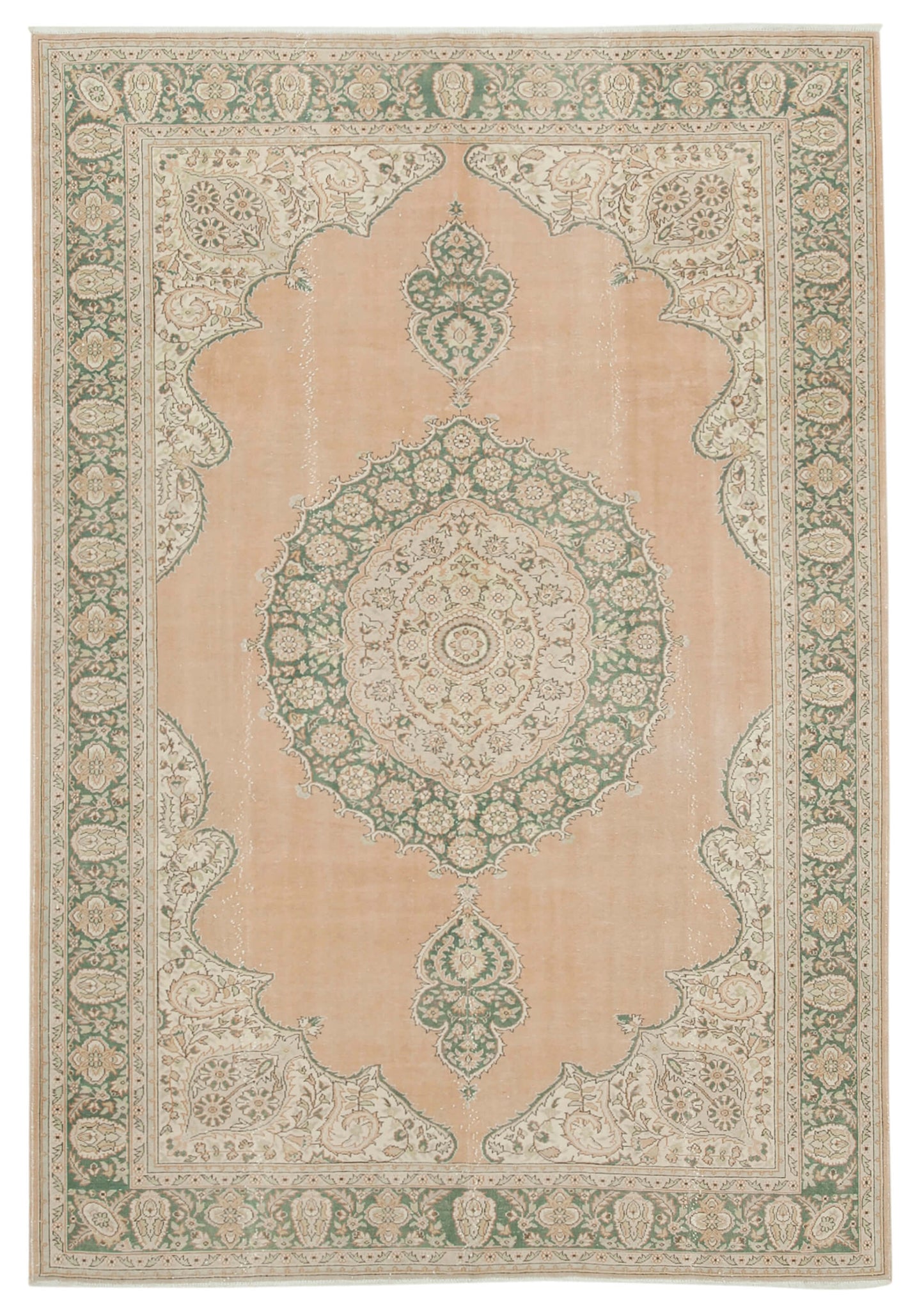 7x10 Beige Vintage Rug - 37857