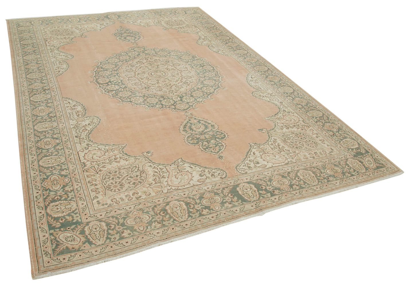 7x10 Beige Vintage Rug - 37857