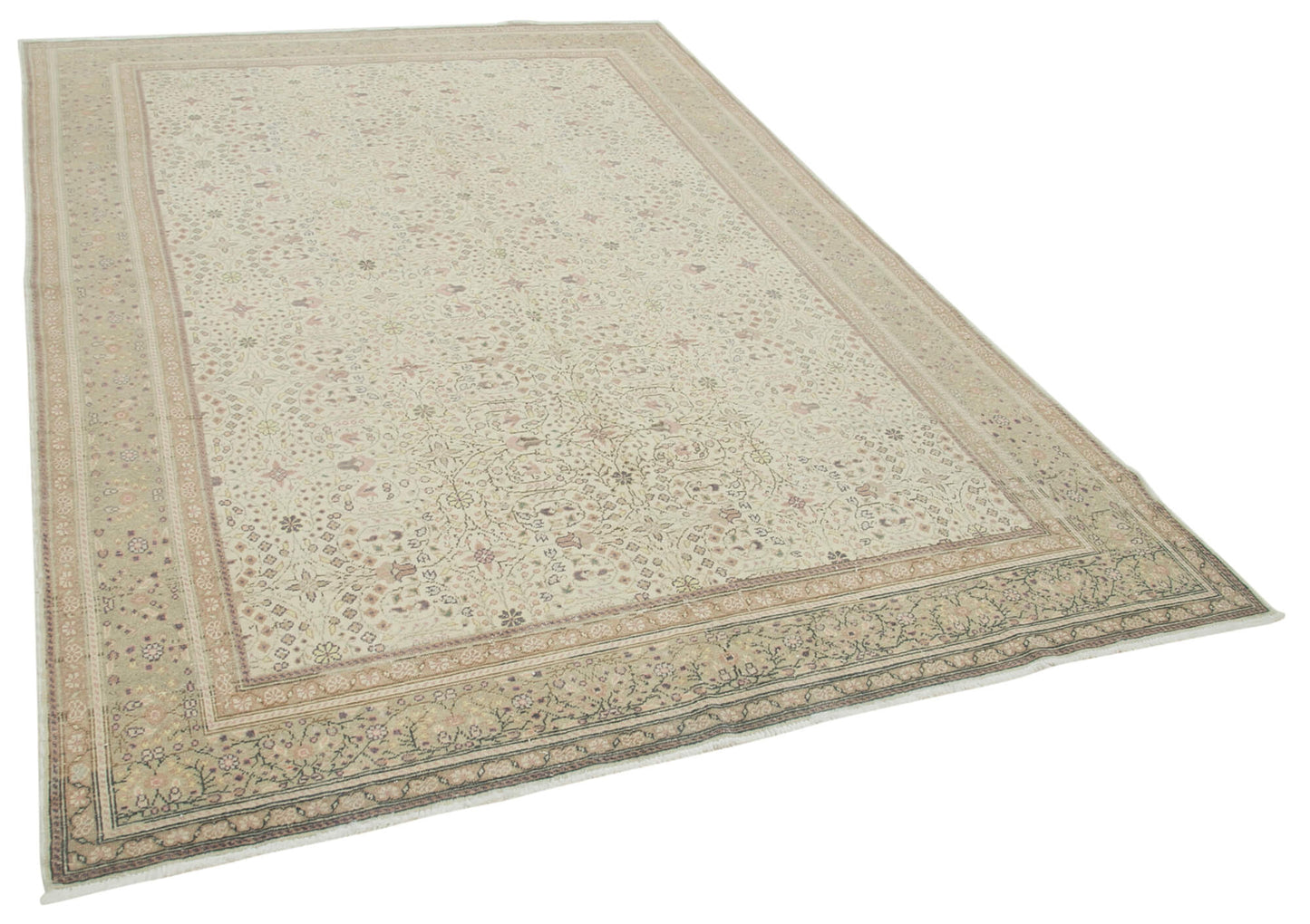 7x10 Beige Vintage Rug - 37858