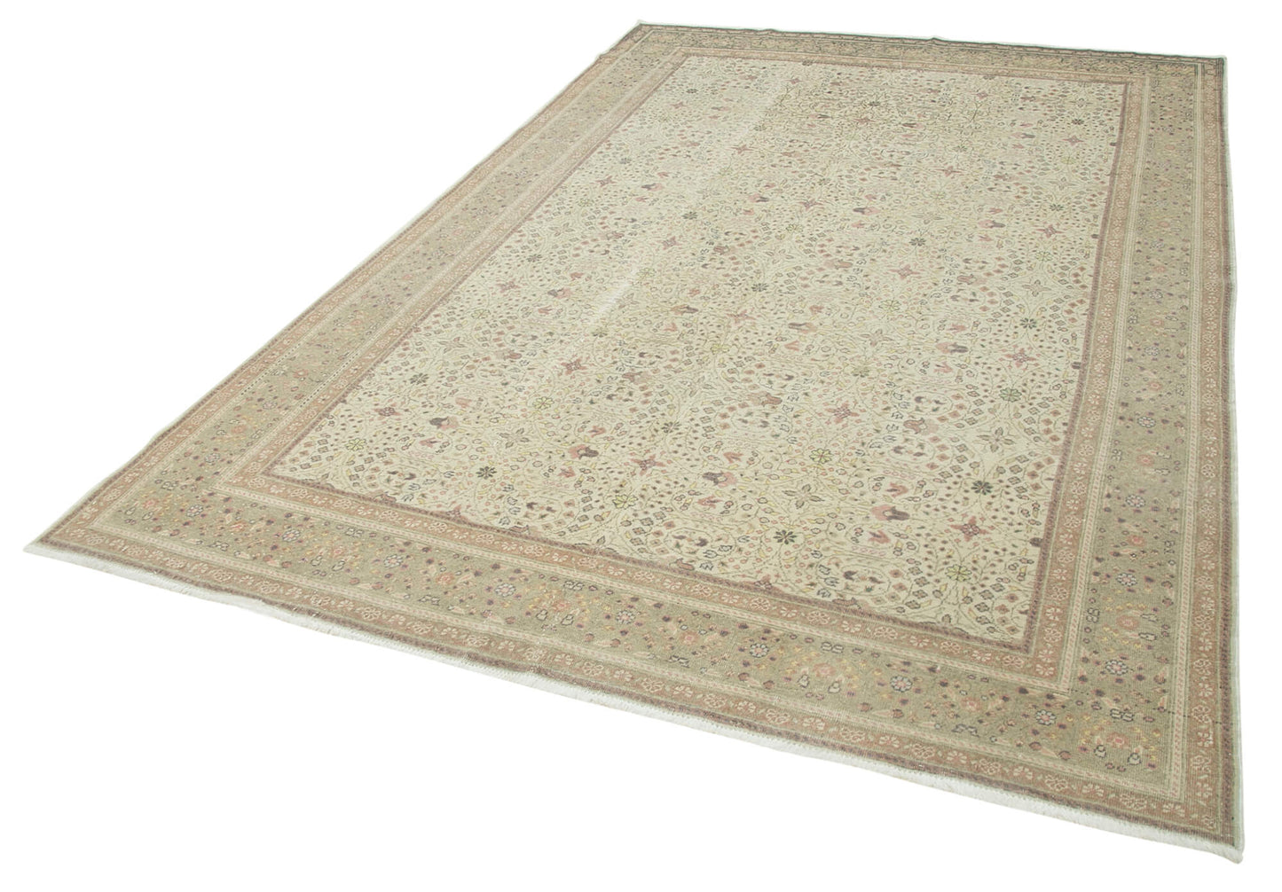 7x10 Beige Vintage Rug - 37858