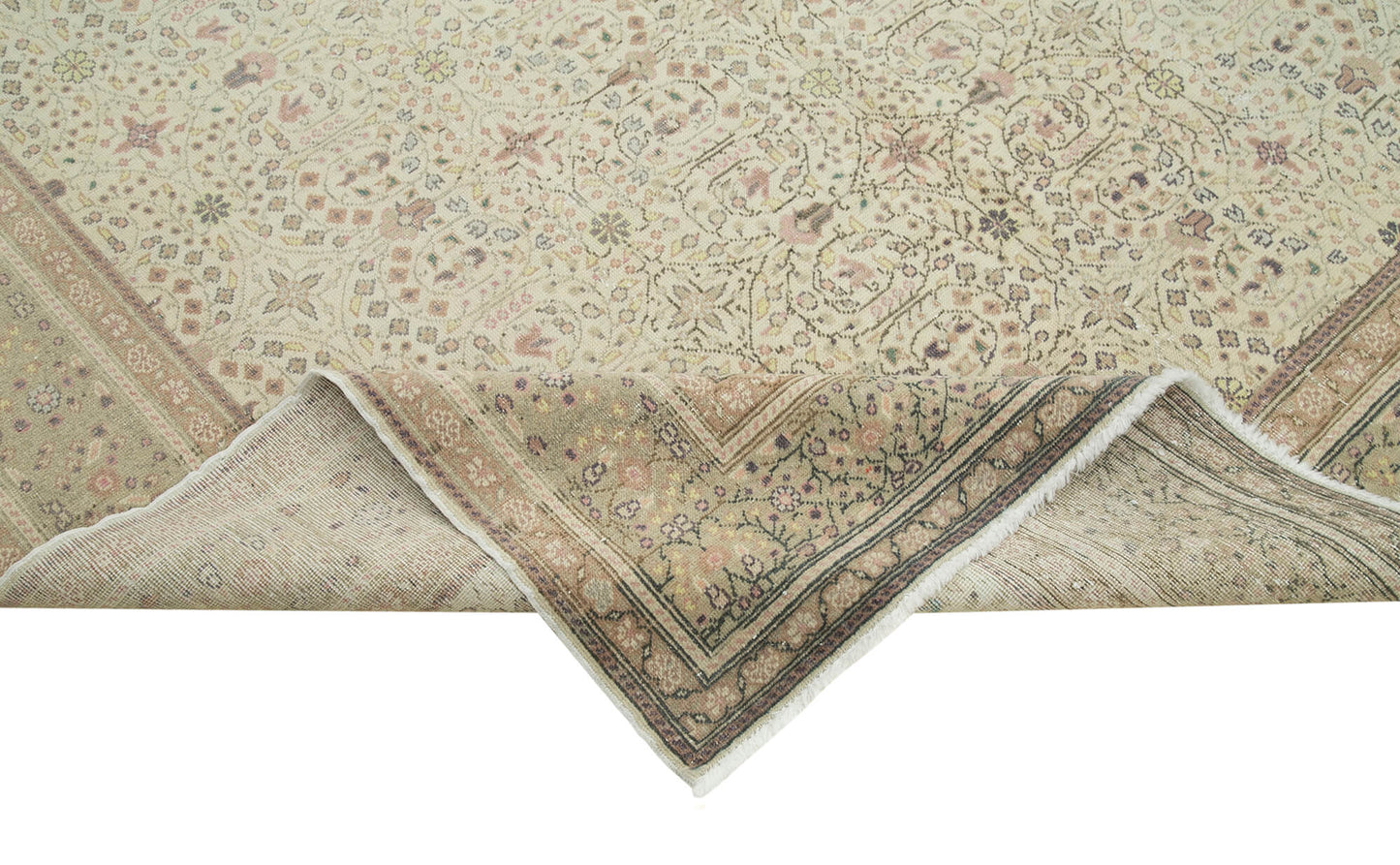 7x10 Beige Vintage Rug - 37858