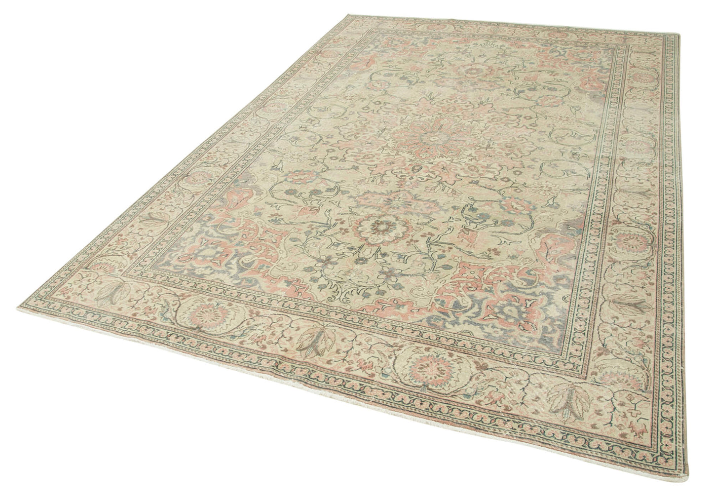 6x9 Beige Vintage Rug - 37859