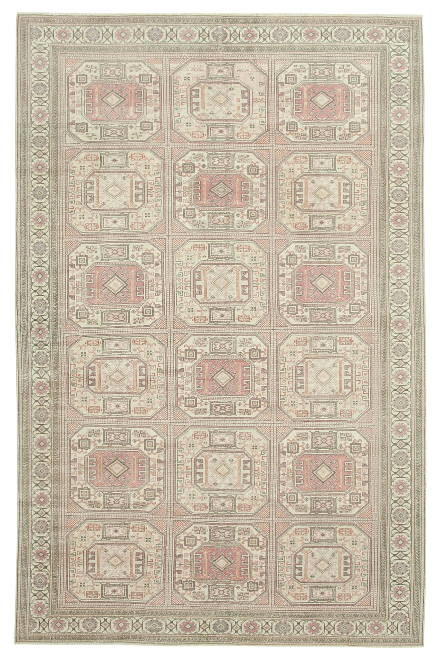 6x10 Beige Vintage Rug - 37860