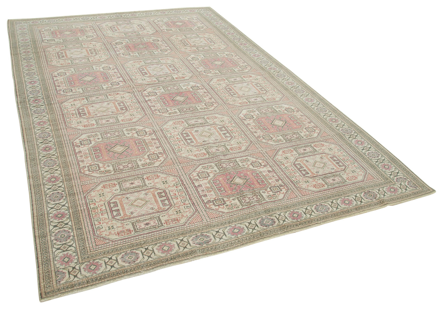 6x10 Beige Vintage Rug - 37860