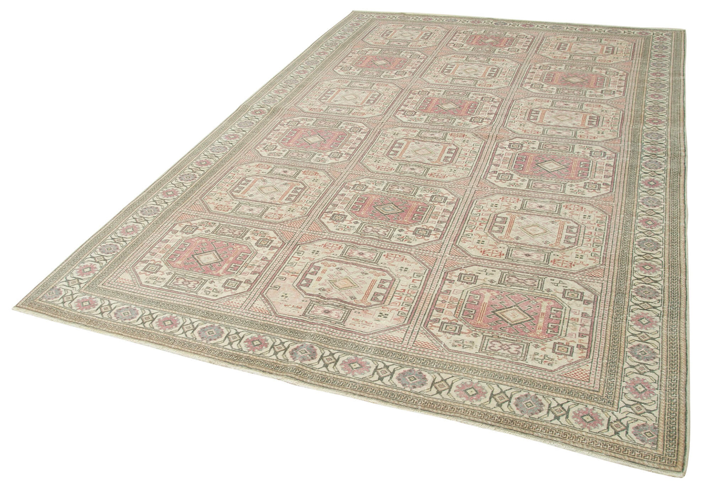 6x10 Beige Vintage Rug - 37860