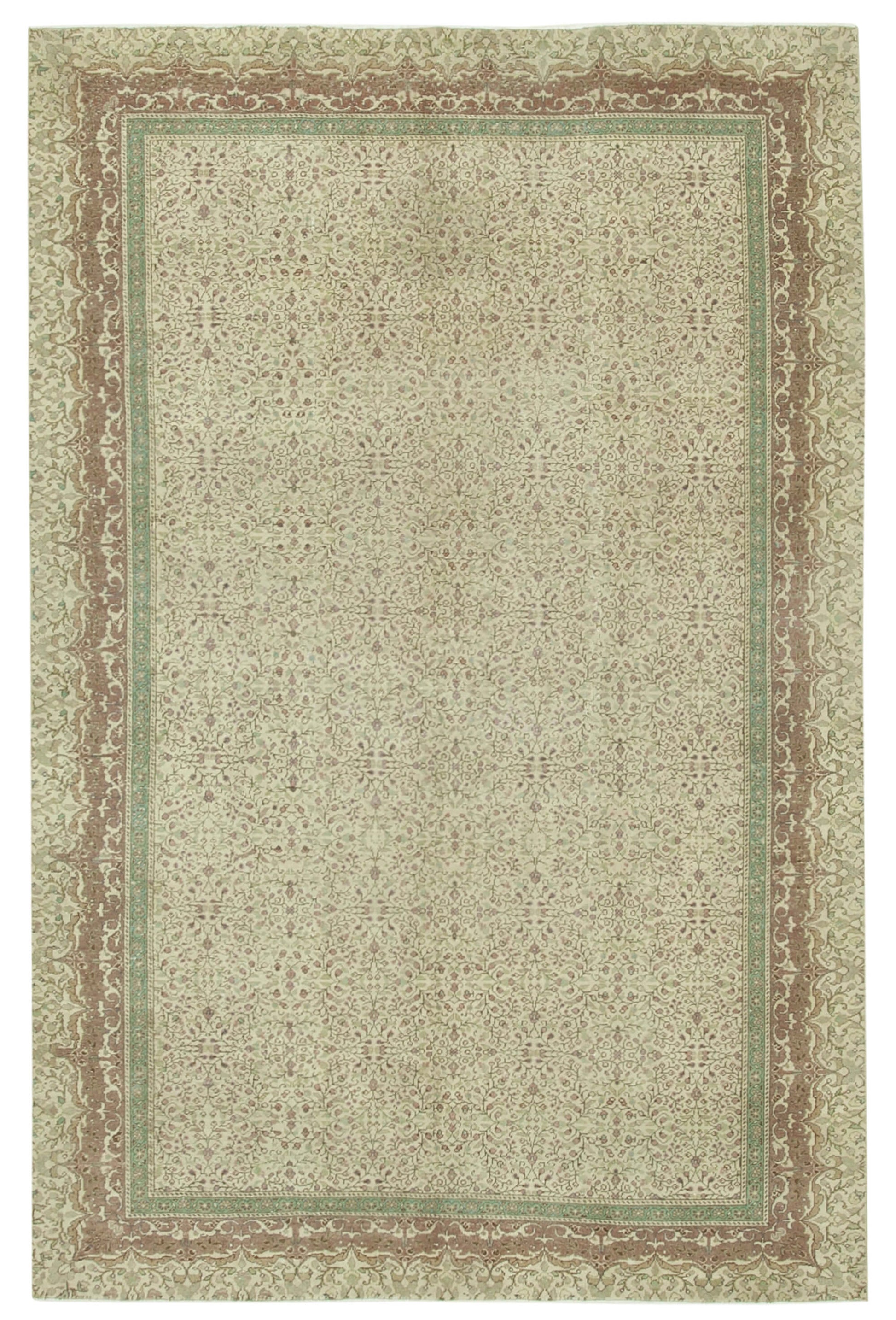 6x10 Beige Vintage Rug - 37864