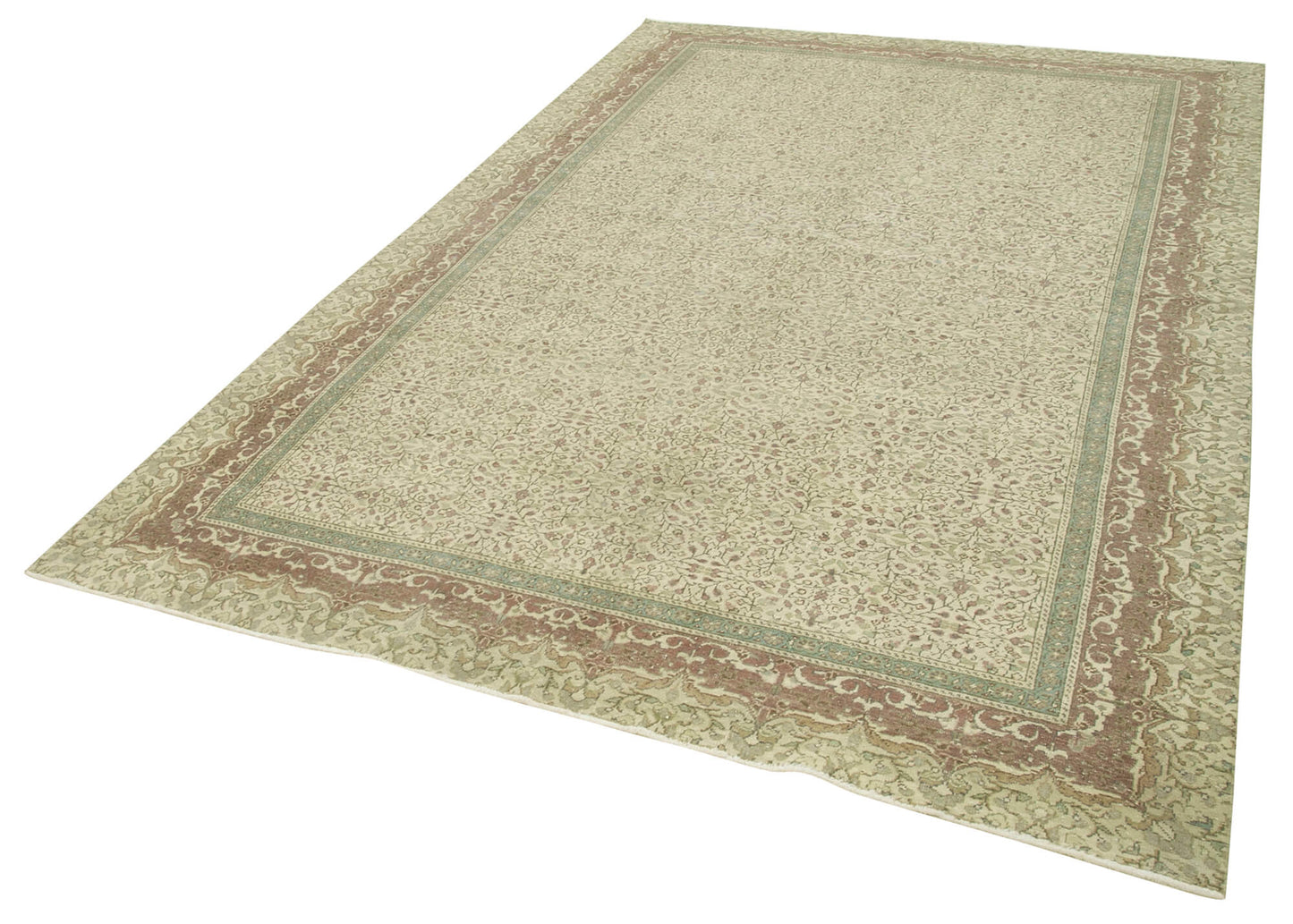 6x10 Beige Vintage Rug - 37864