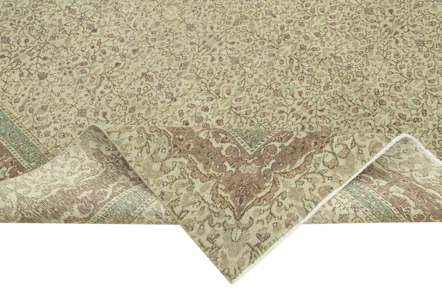 6x10 Beige Vintage Rug - 37864