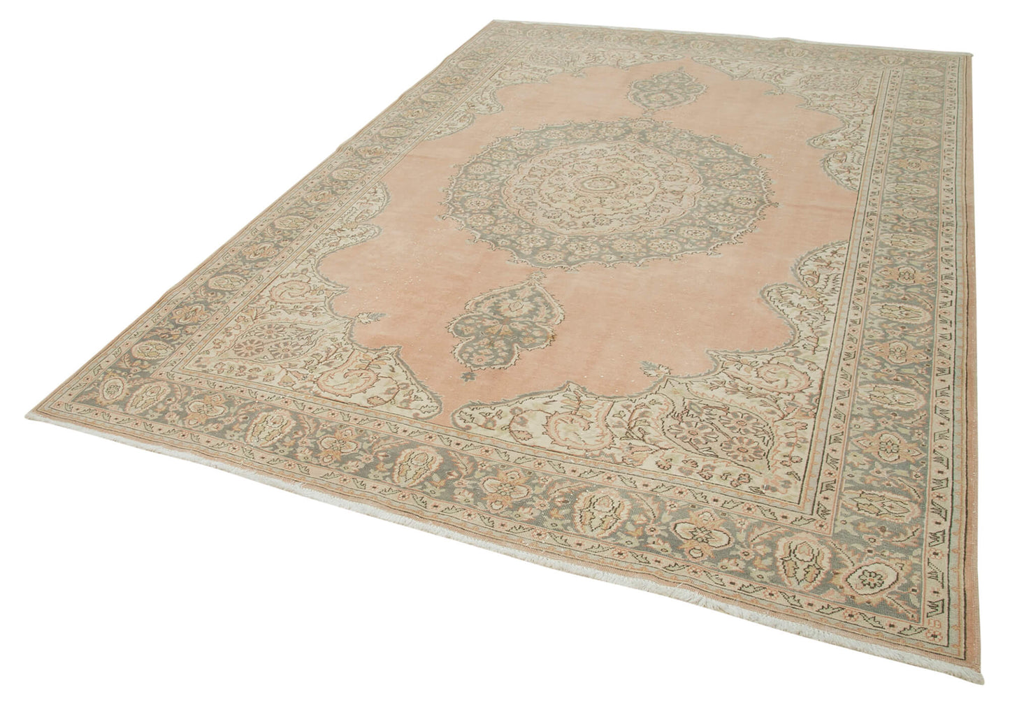 7x10 Beige Vintage Rug - 37865