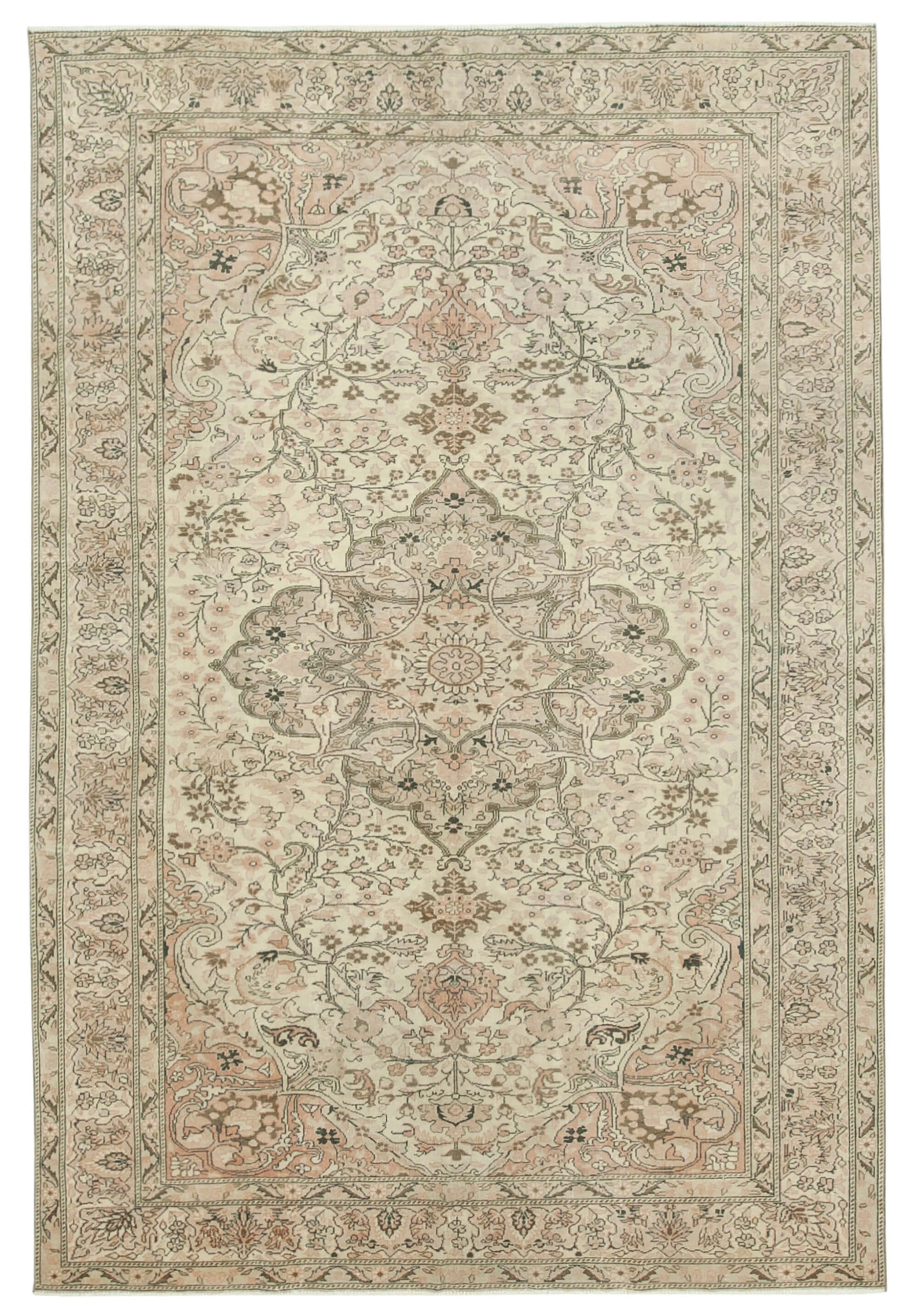 6x10 Beige Vintage Rug - 37866