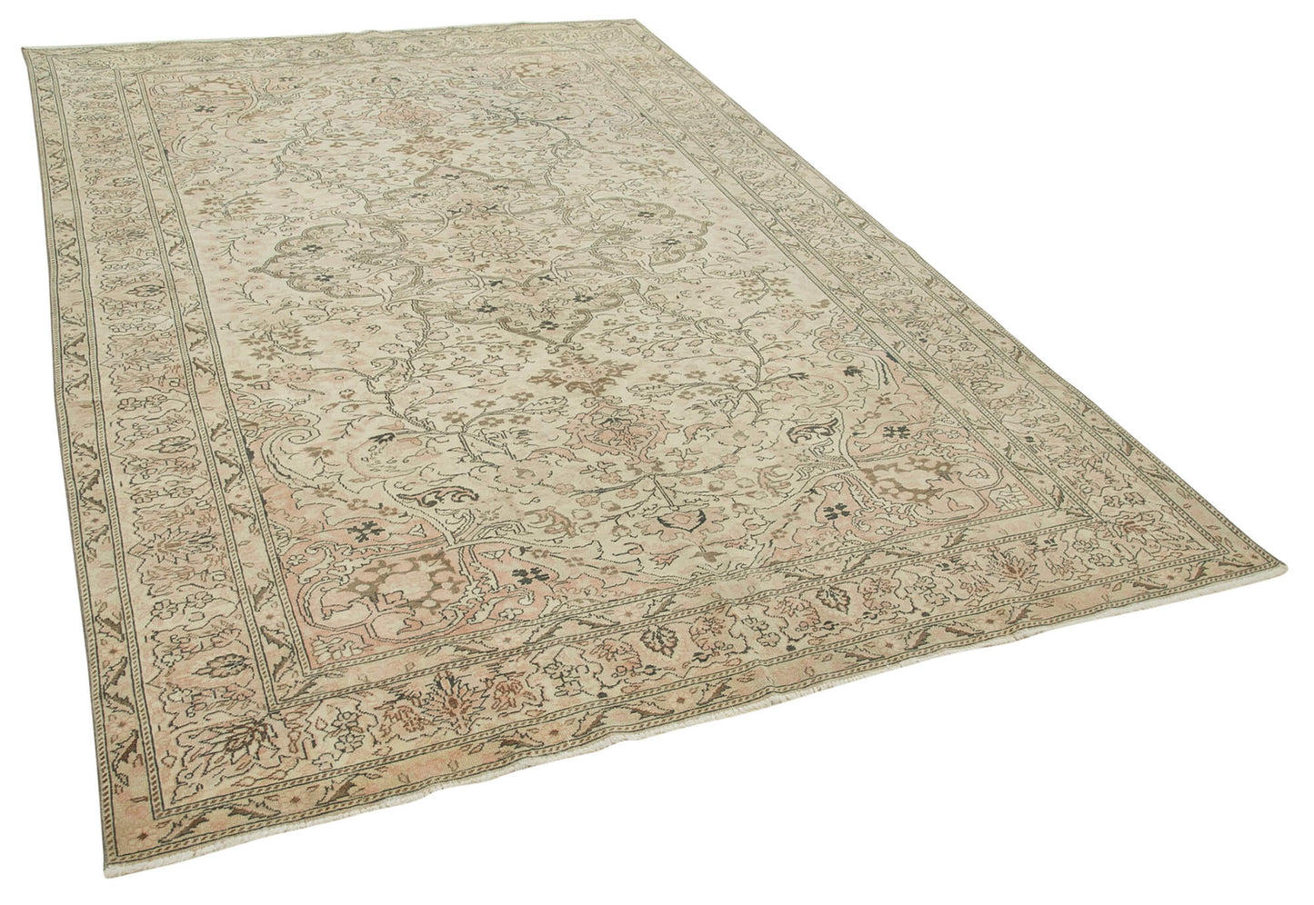 6x10 Beige Vintage Rug - 37866