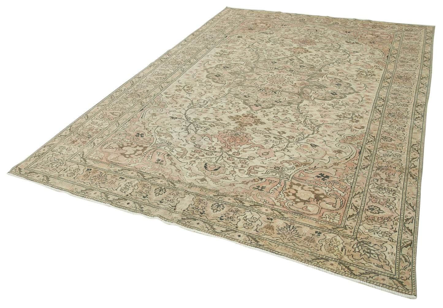 6x10 Beige Vintage Rug - 37866