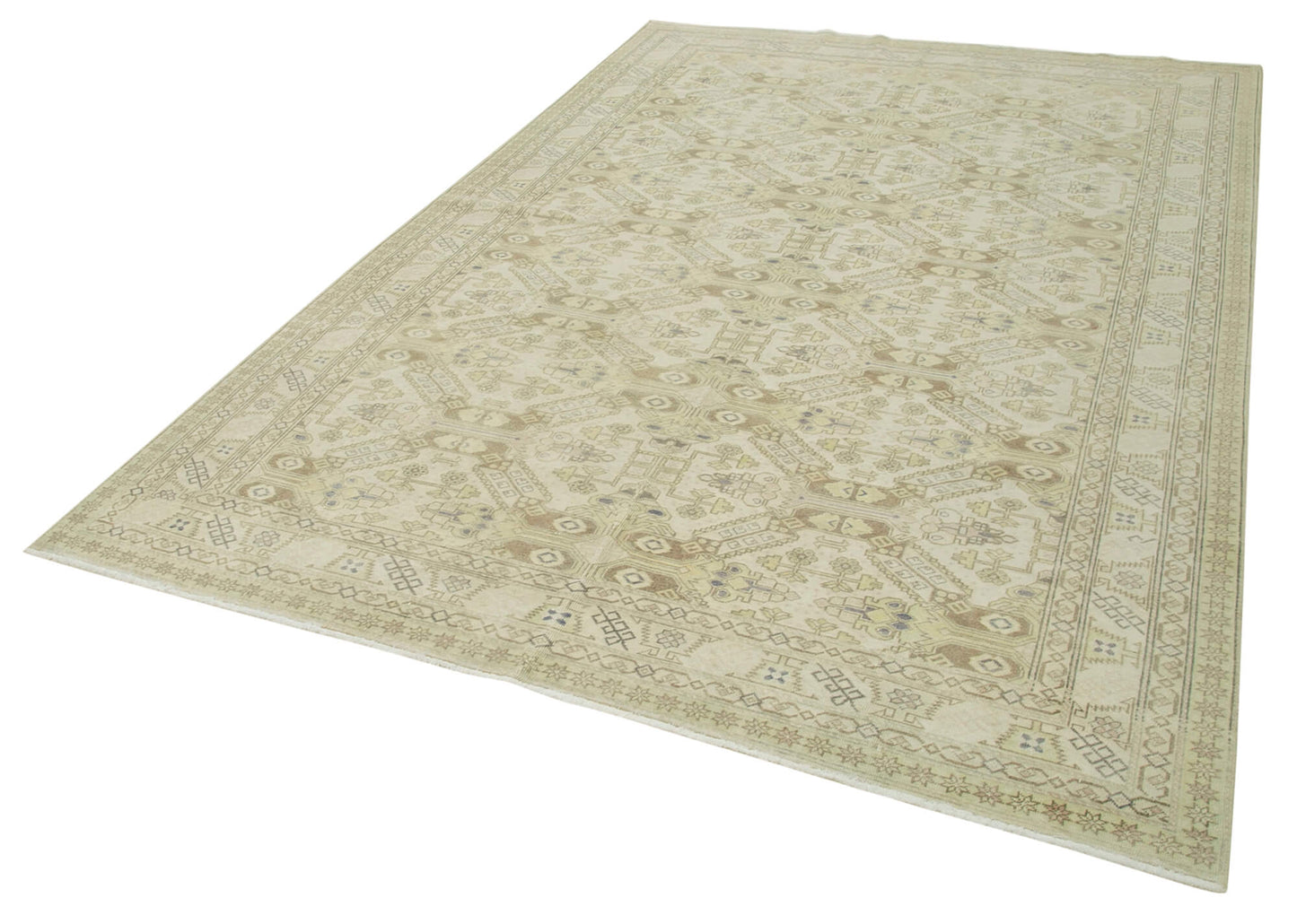 6x10 Beige Vintage Rug - 37868