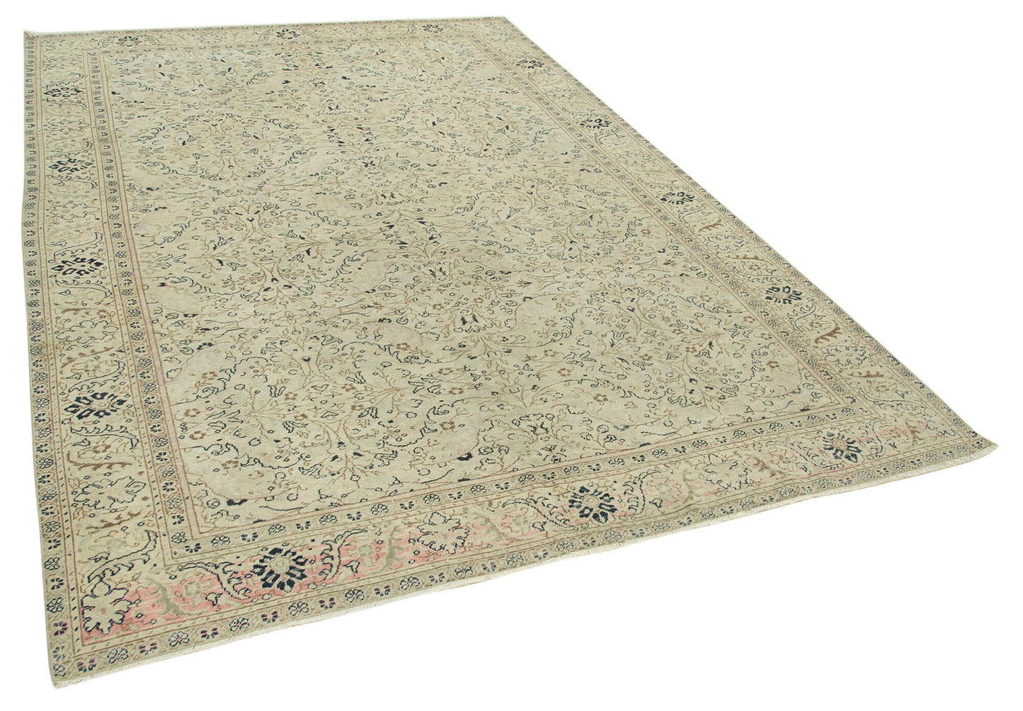 6x9 Beige Vintage Rug - 37870