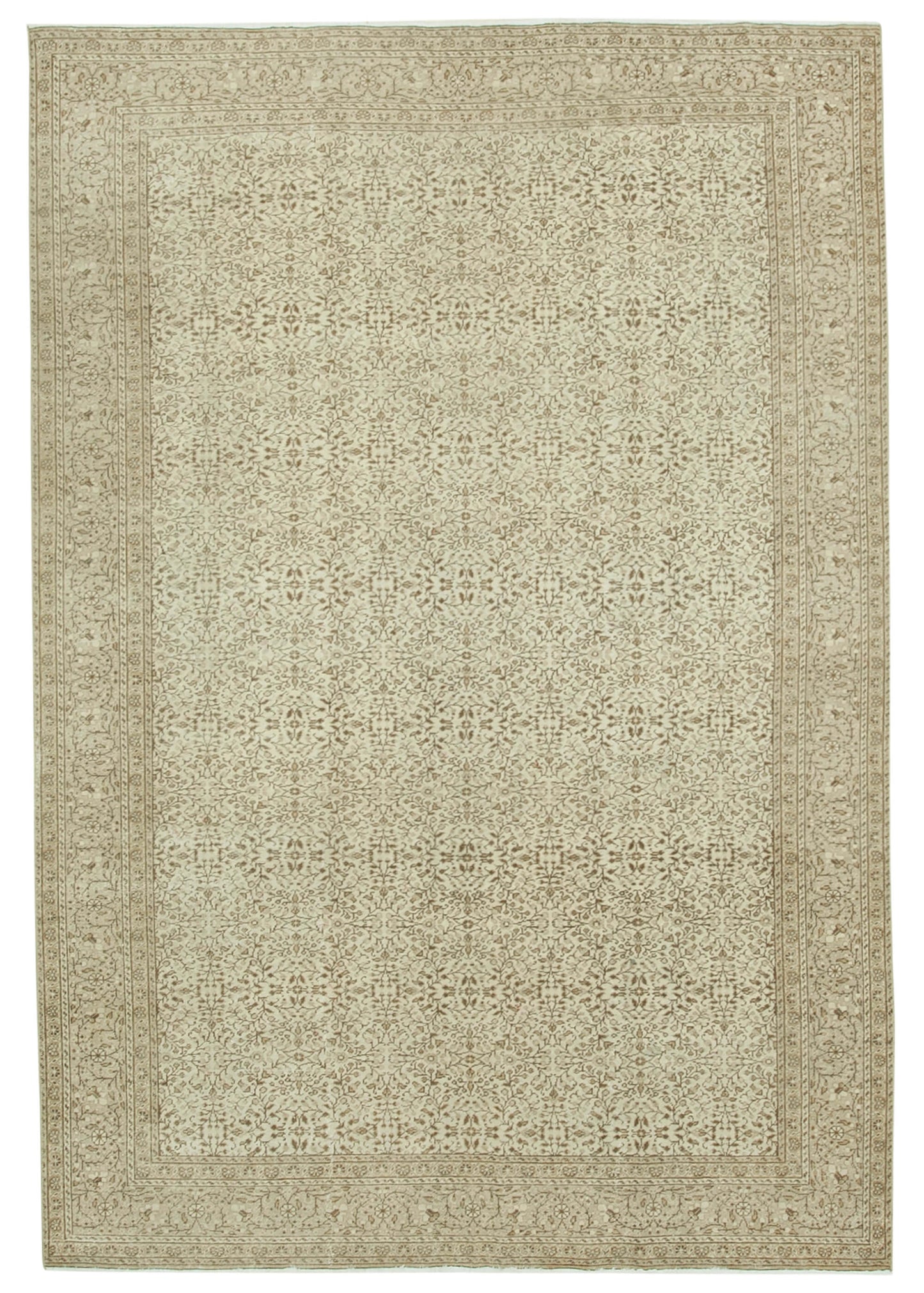 6x10 Beige Vintage Rug - 37872