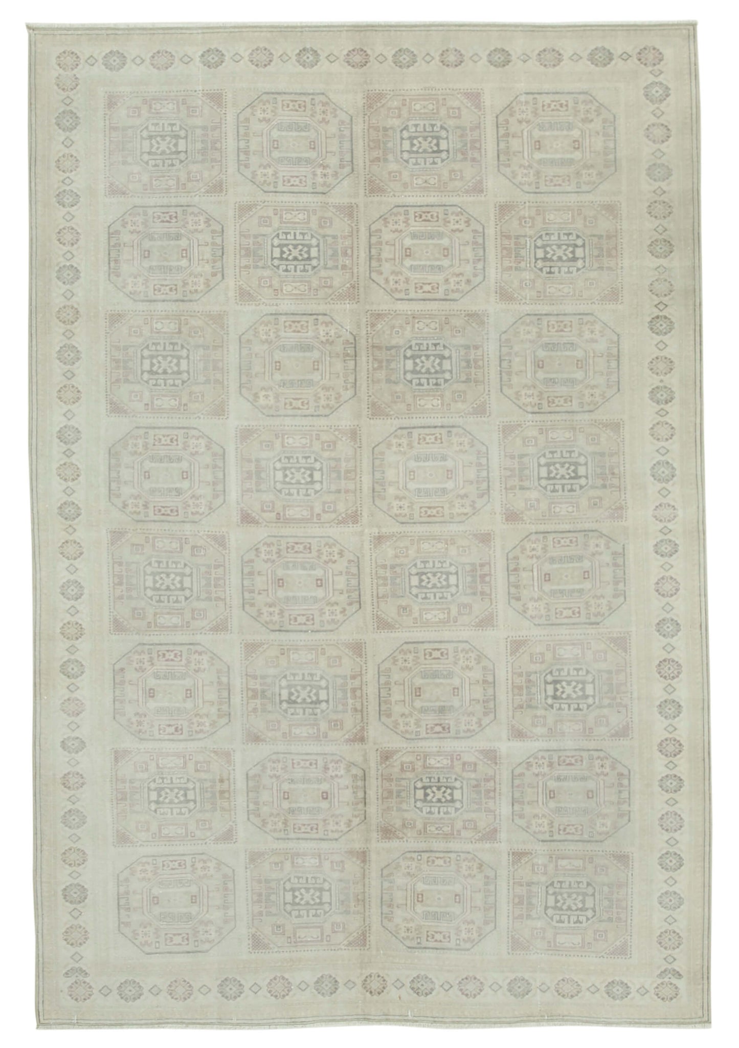 6x9 Beige Vintage Rug - 37873