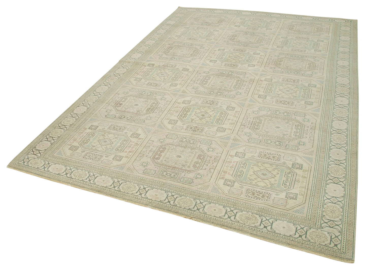 6x10 Beige Vintage Rug - 37874