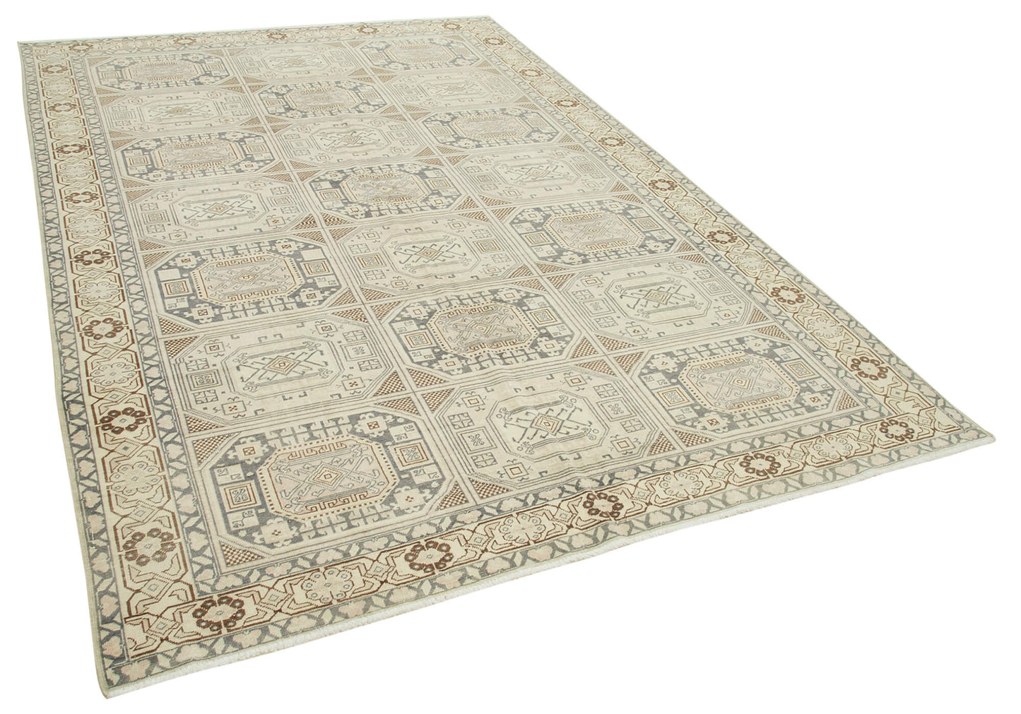 6x10 Beige Vintage Rug - 37875