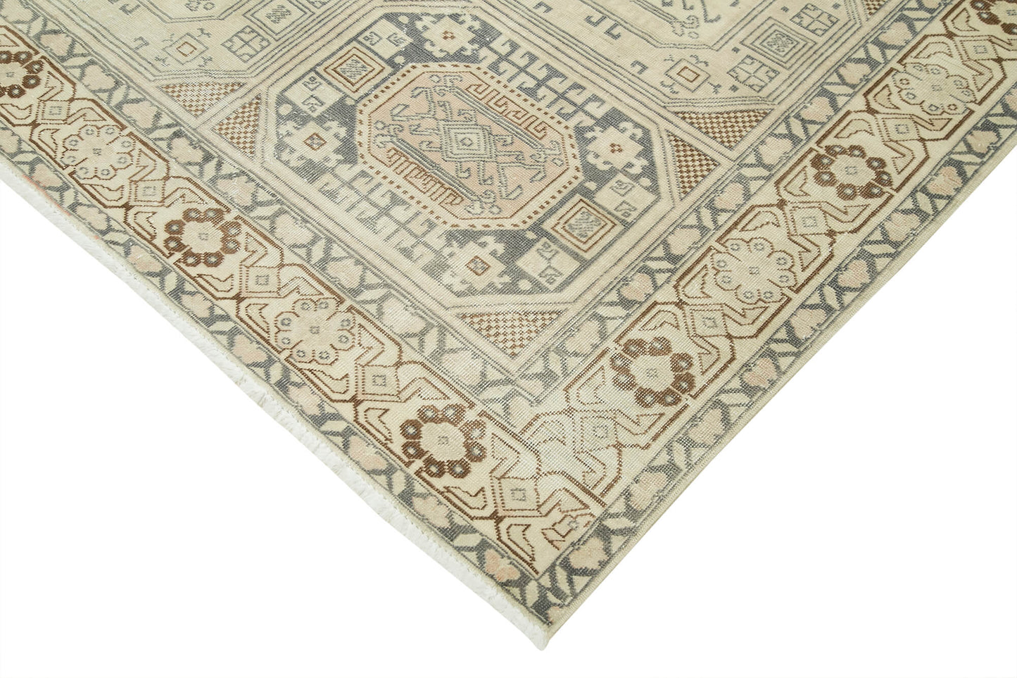 6x10 Beige Vintage Rug - 37875