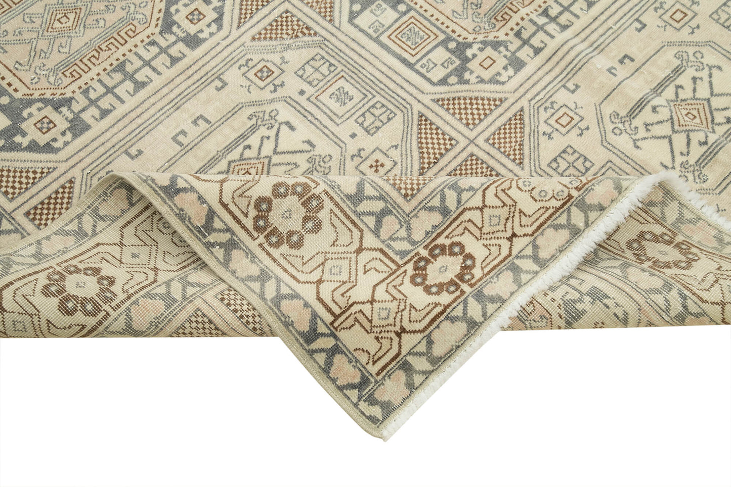 6x10 Beige Vintage Rug - 37875