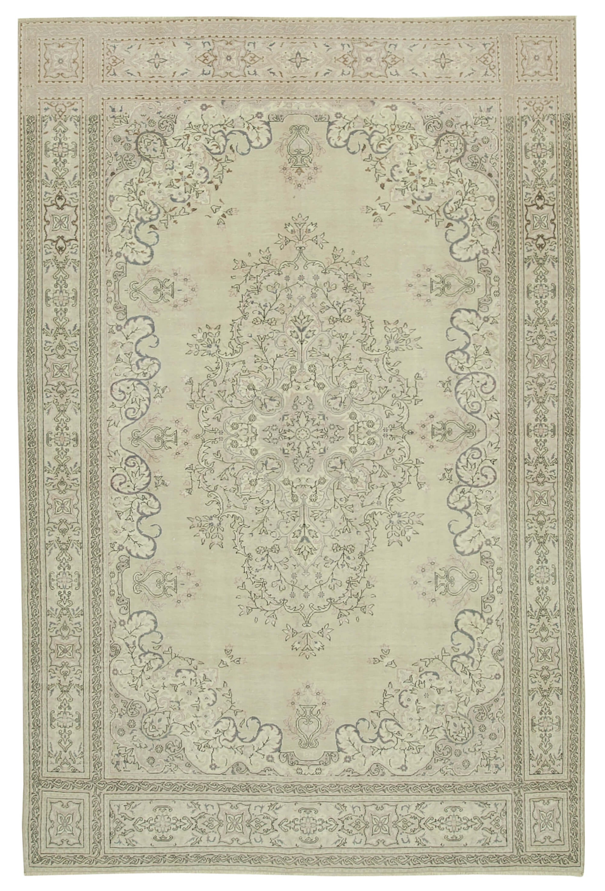 7x10 Beige Vintage Rug - 37878