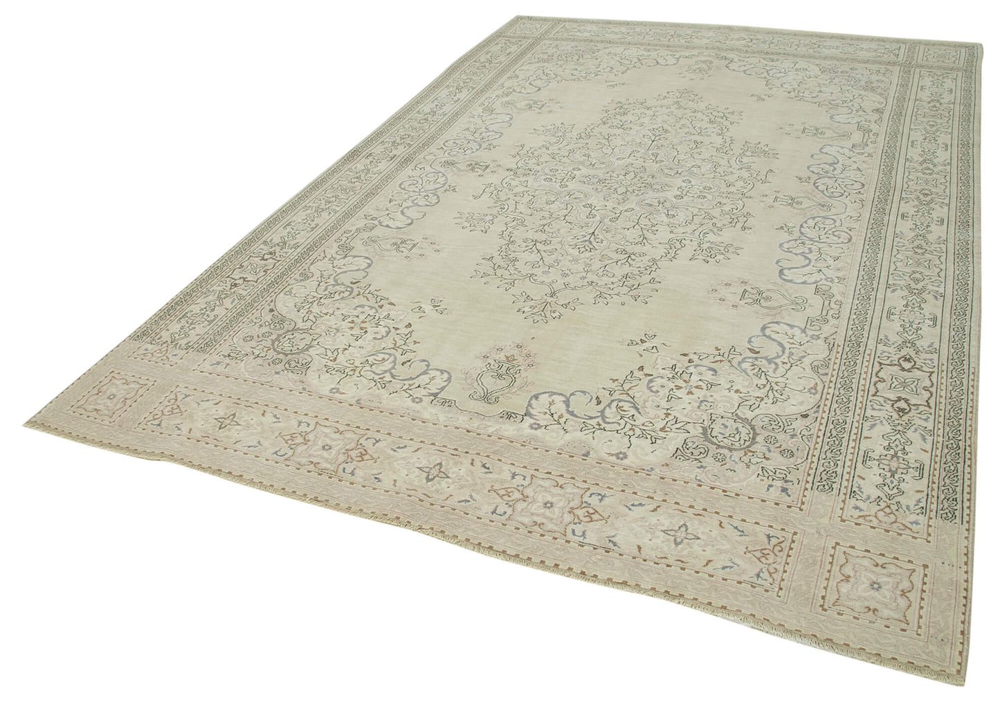 7x10 Beige Vintage Rug - 37878