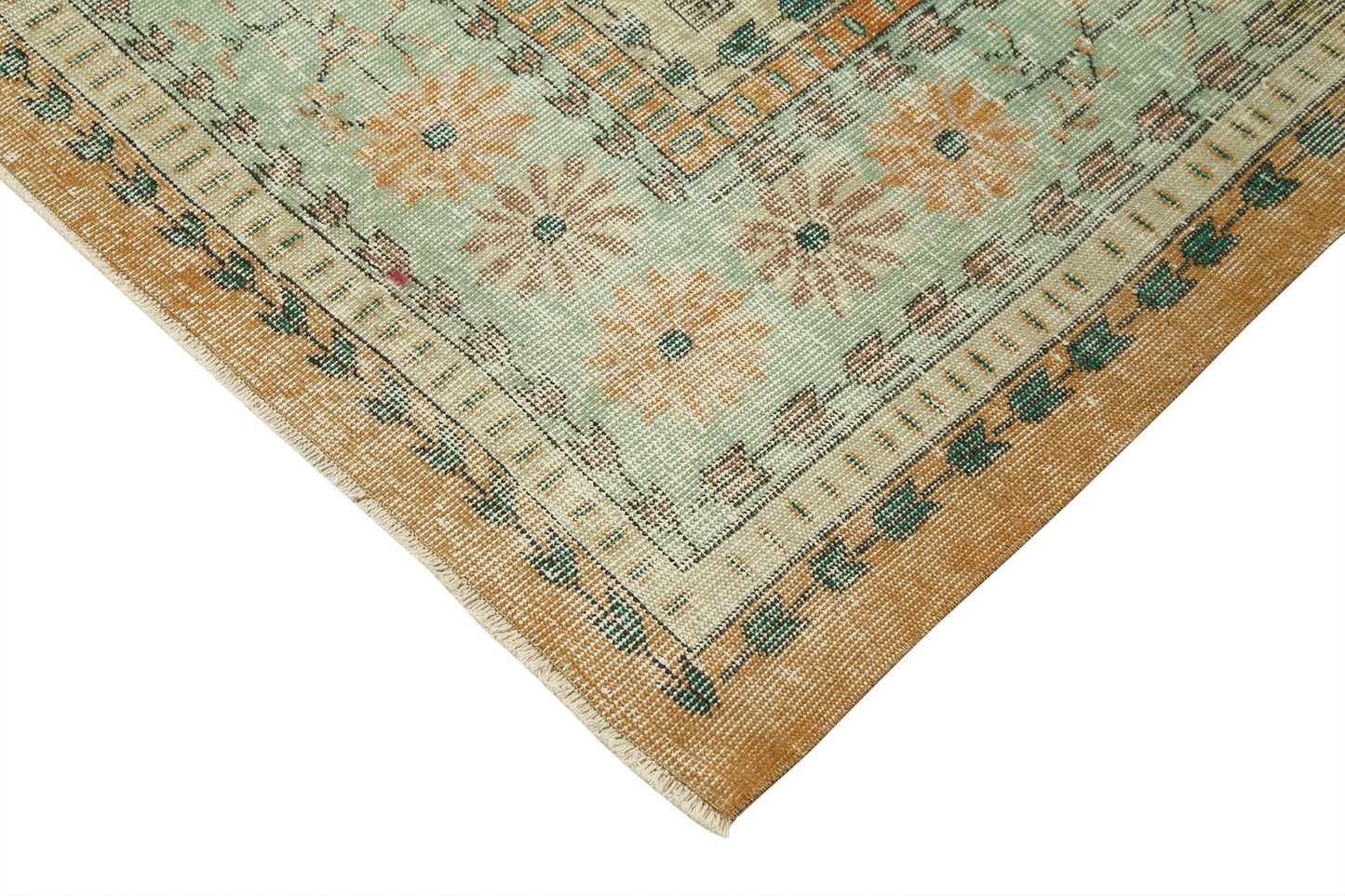 7x11 Beige Turkish Vintage Area Rug - 37881