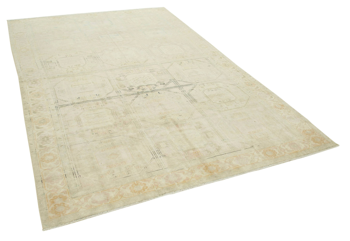 6x10 Beige Vintage Rug - 37906