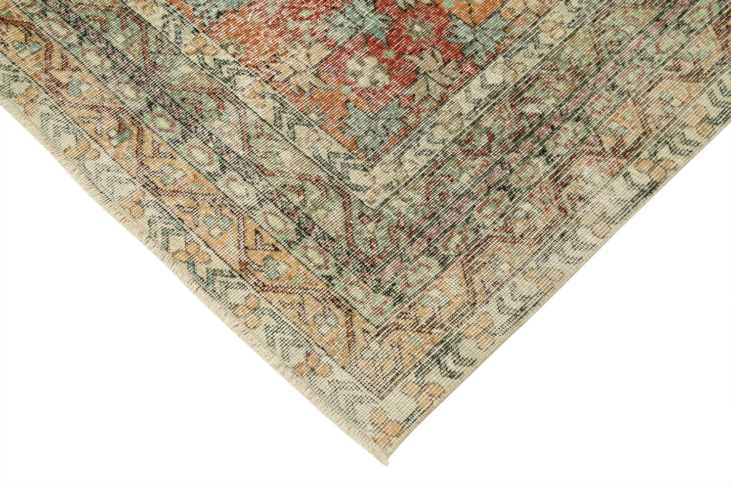 6x10 Beige Turkish Vintage Area Rug - 37909