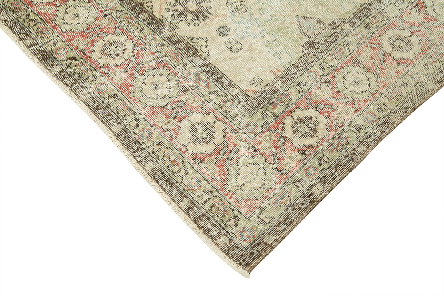 6x10 Beige Turkish Vintage Area Rug - 37912