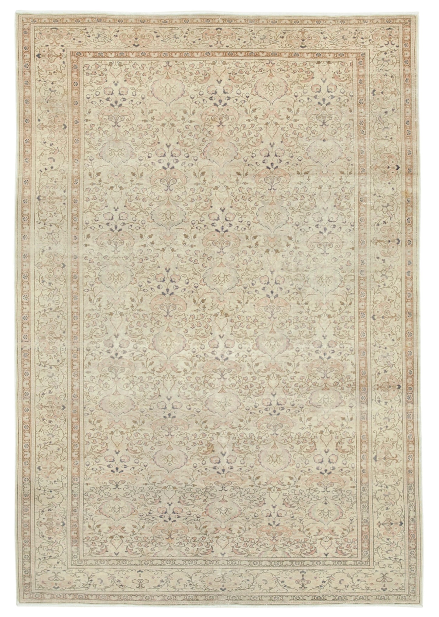 7x10 Beige Vintage Rug - 37914