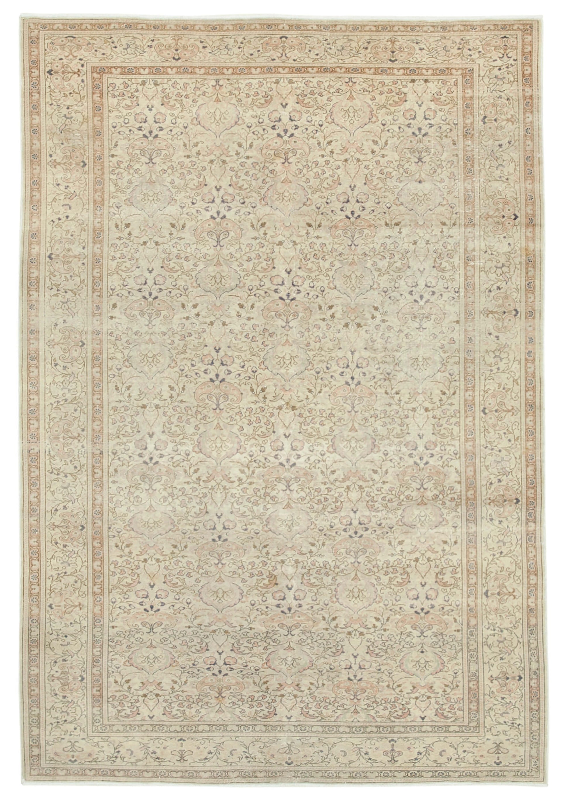 7x10 Beige Vintage Rug - 37914