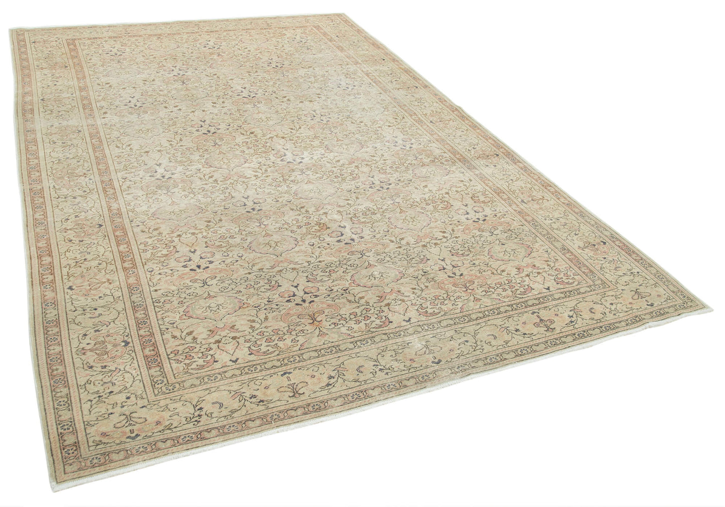 7x10 Beige Vintage Rug - 37914