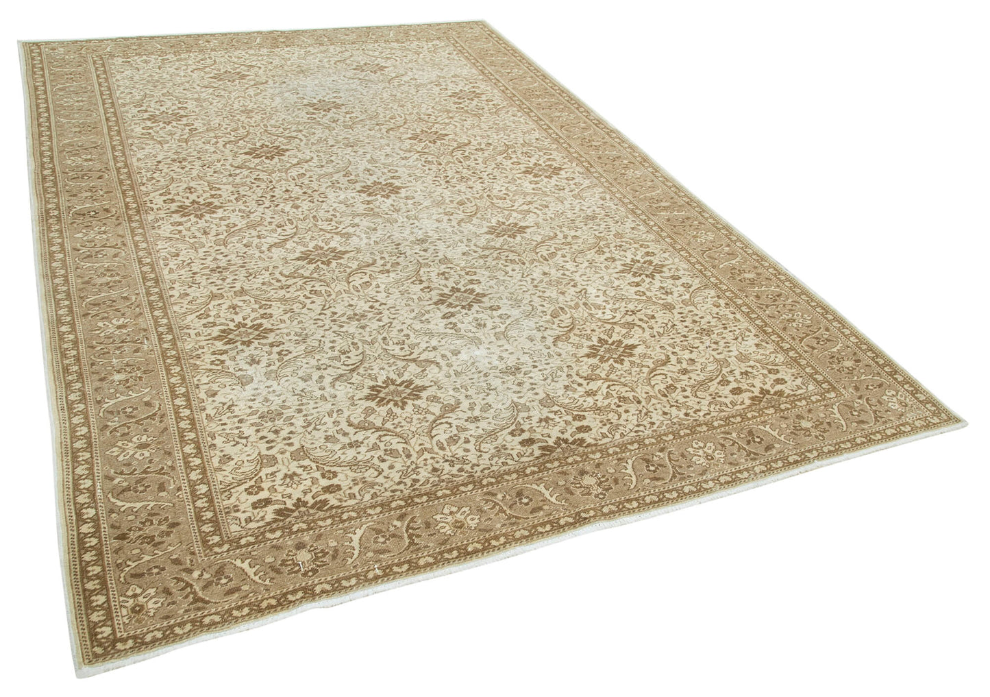 7x10 Beige Vintage Rug - 37917