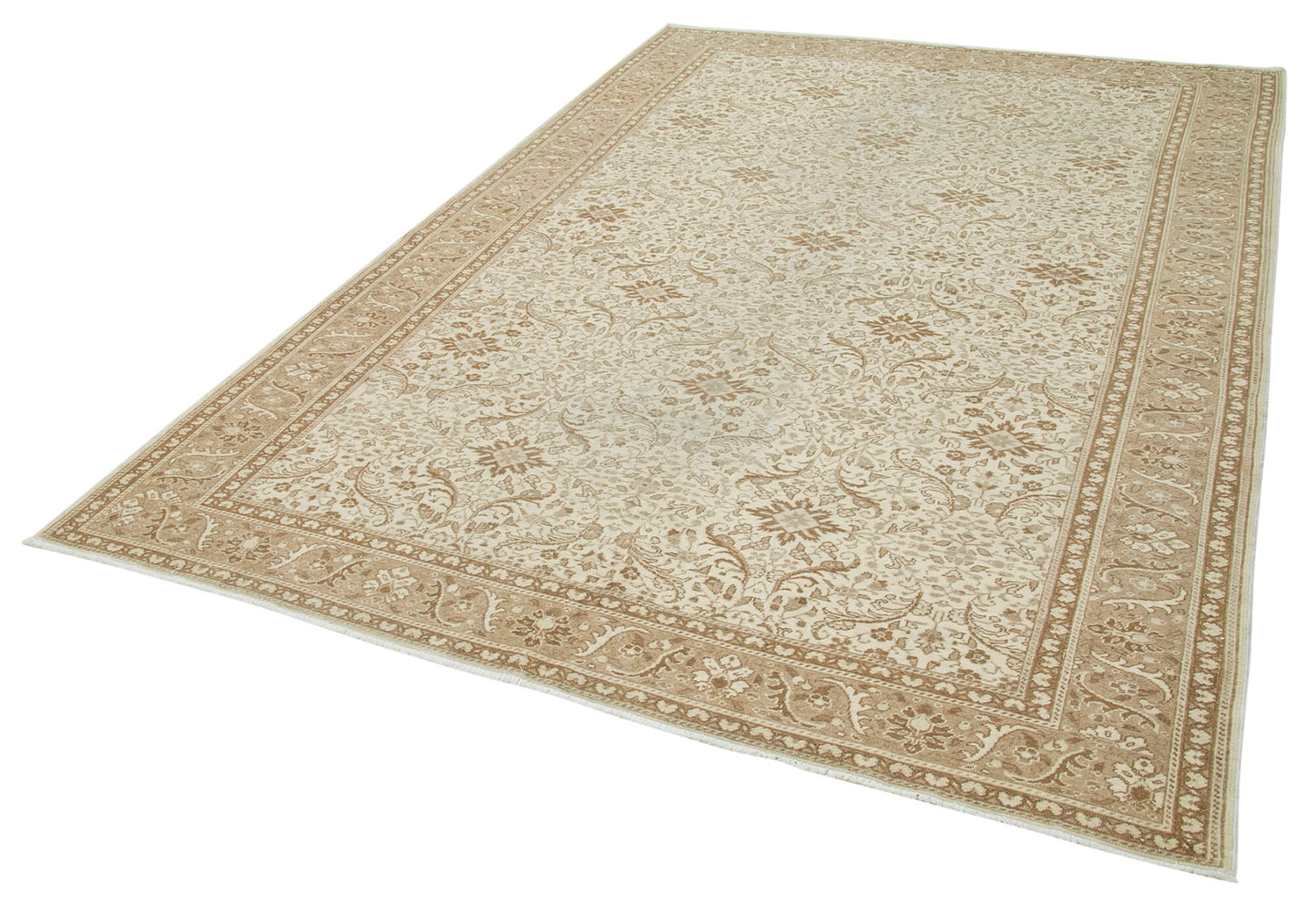 7x10 Beige Vintage Rug - 37917