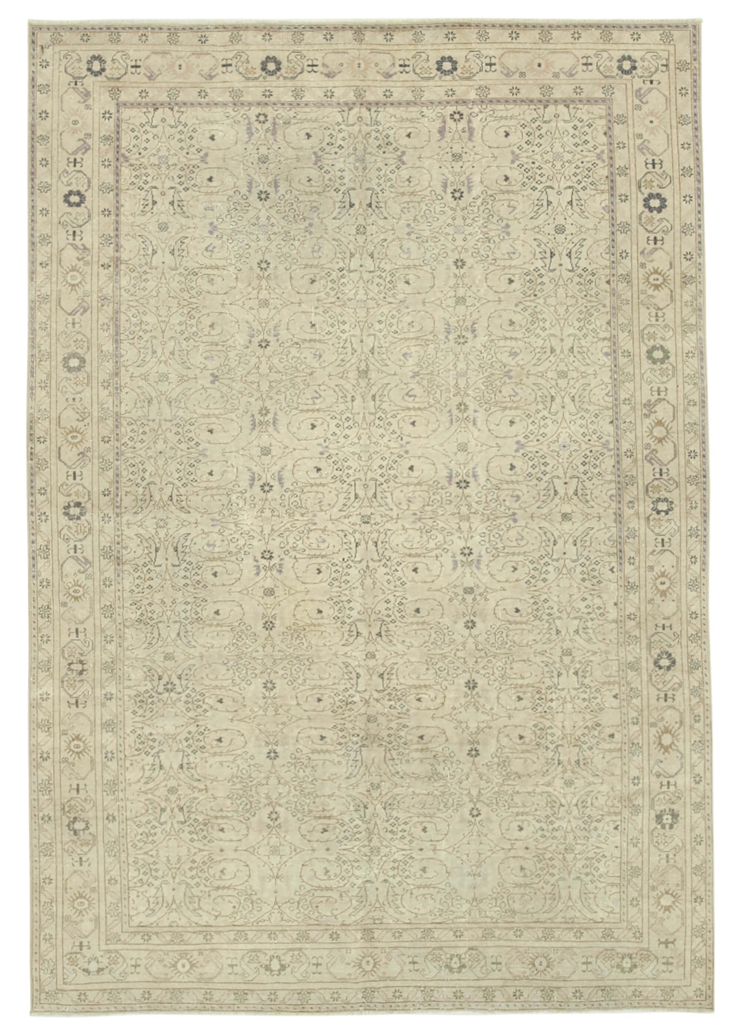 6x9 Beige Vintage Rug - 37919