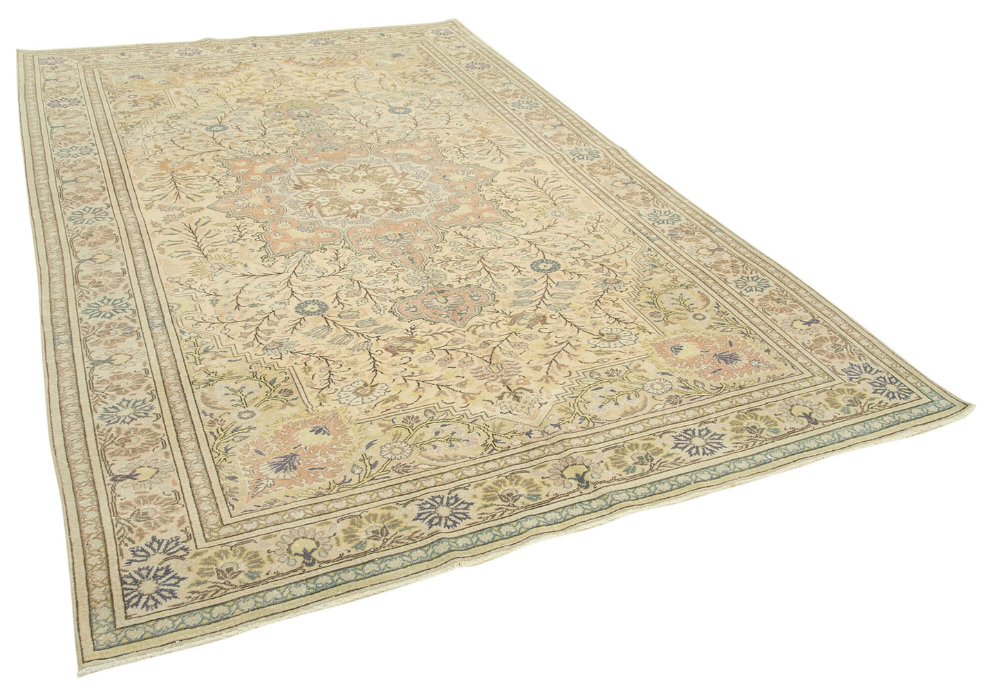 6x10 Beige Vintage Rug - 37920