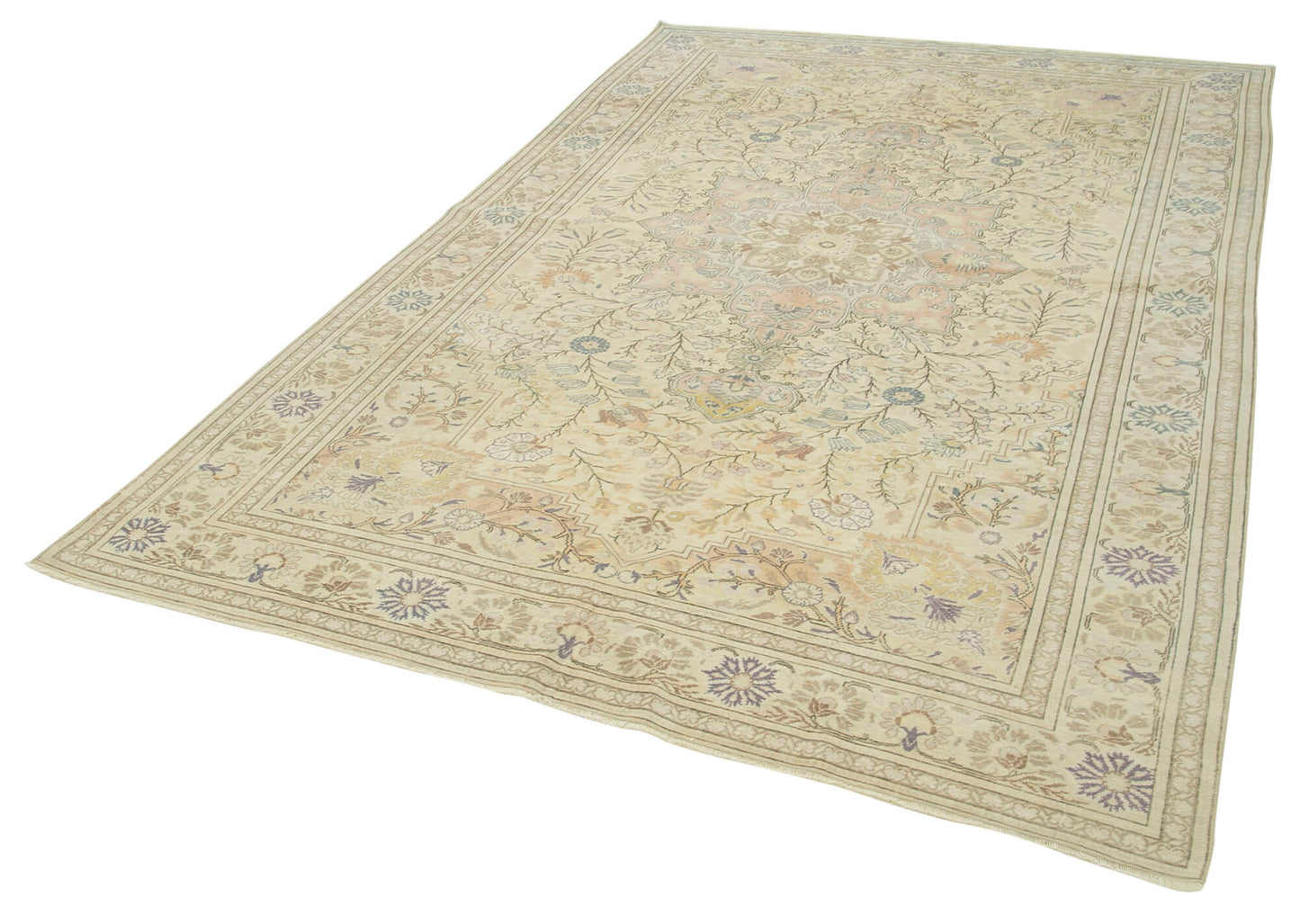 6x10 Beige Vintage Rug - 37920