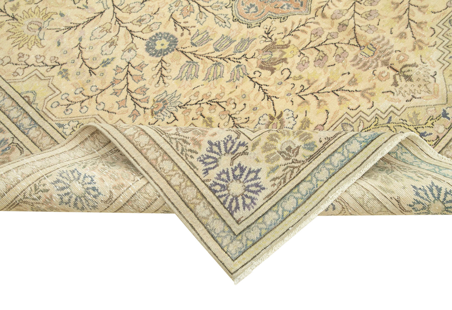 6x10 Beige Vintage Rug - 37920