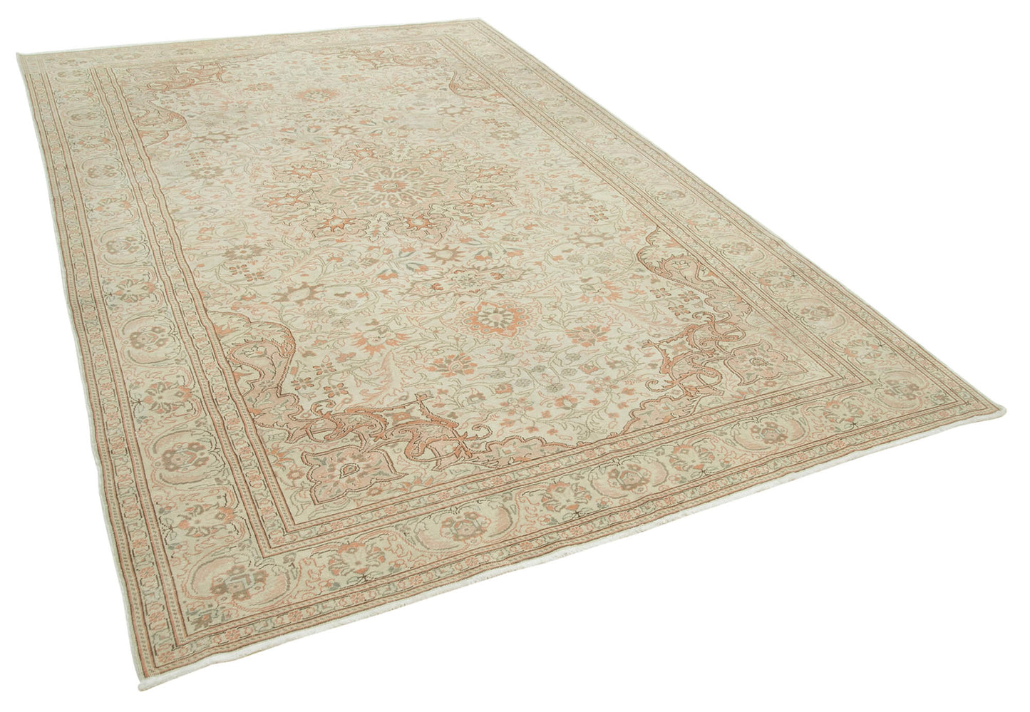 6x10 Beige Vintage Rug - 37921