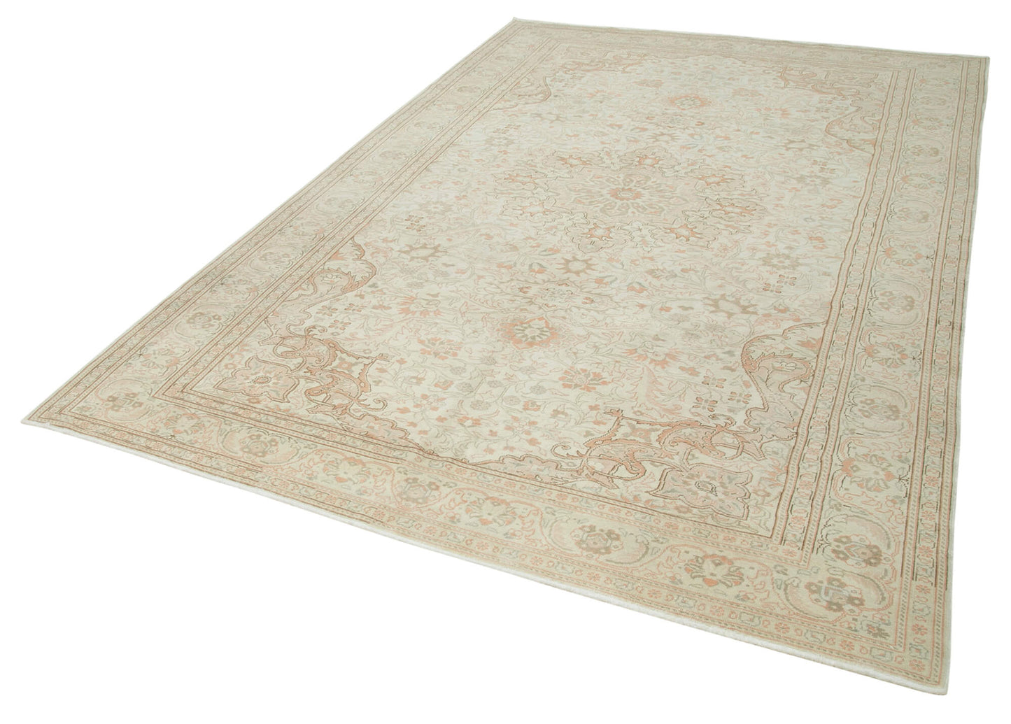 6x10 Beige Vintage Rug - 37921