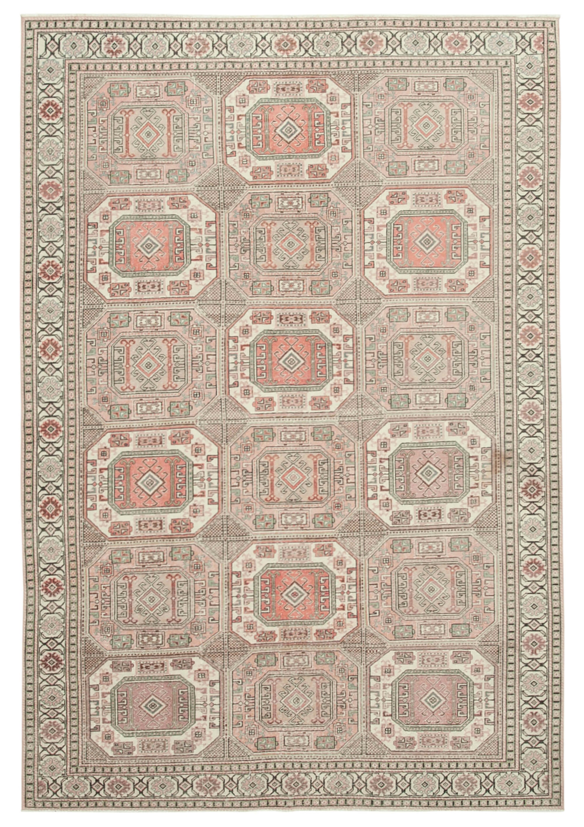 6x9 Beige Vintage Rug - 37922