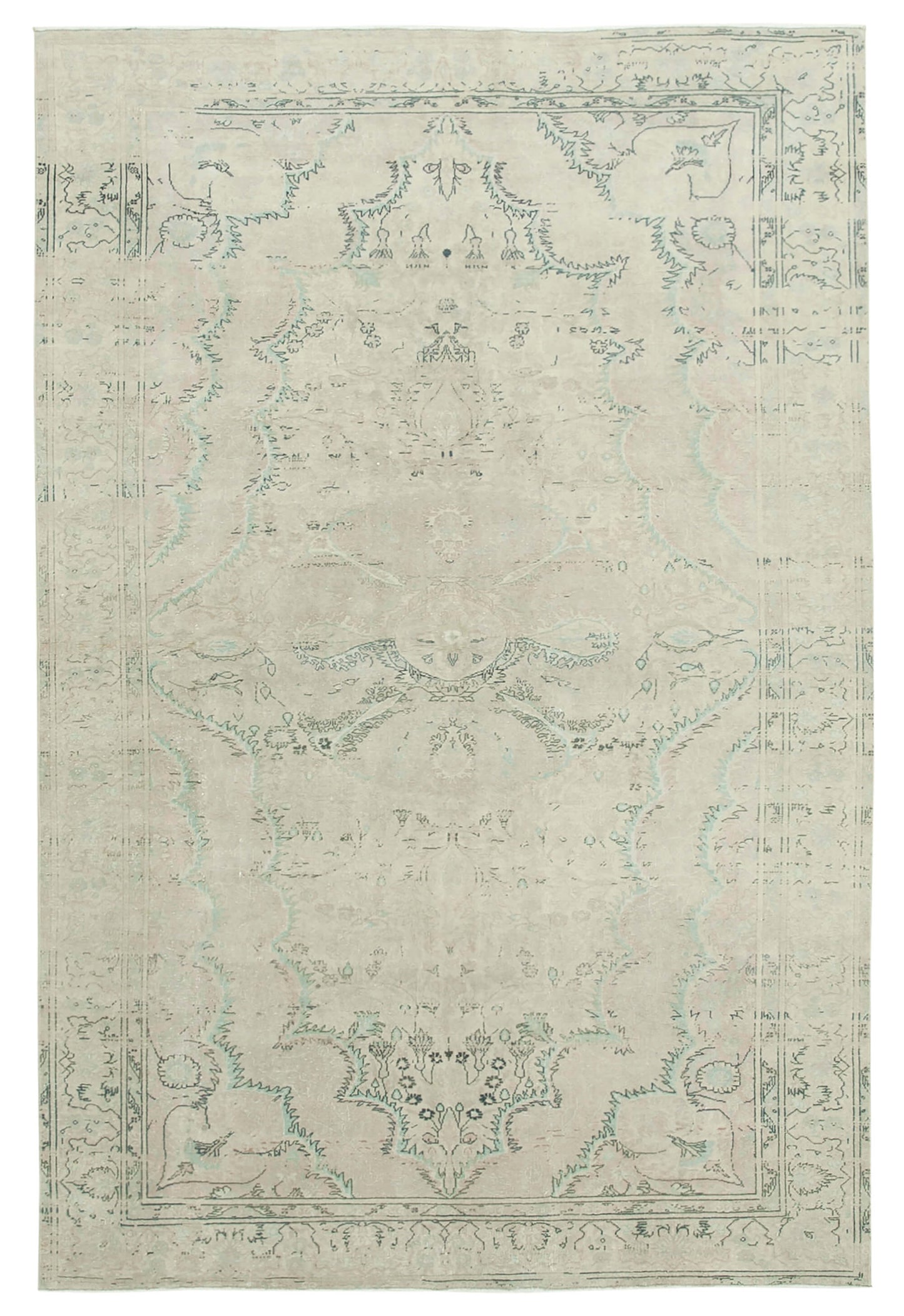 6x9 Beige Vintage Rug - 37923