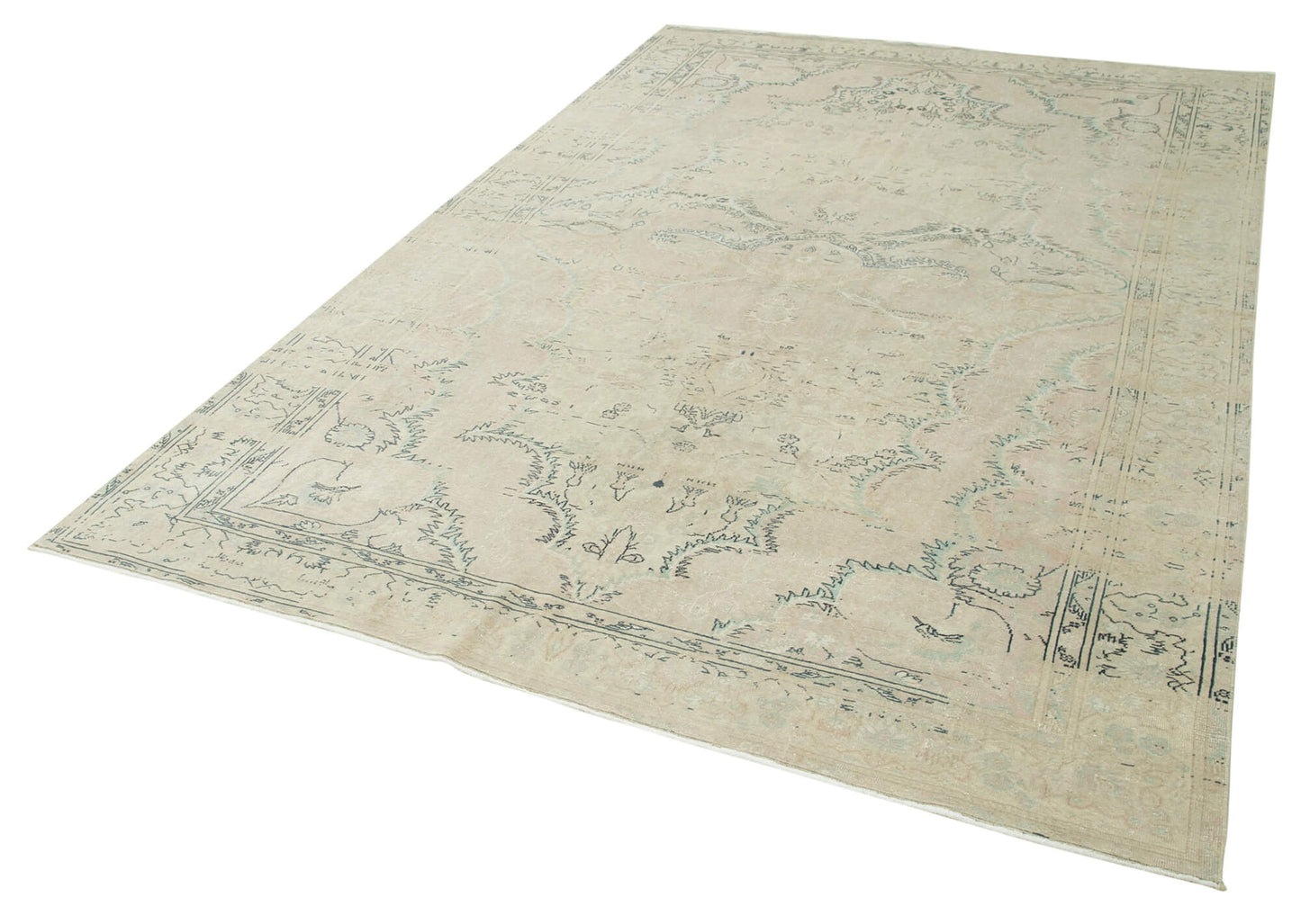 6x9 Beige Vintage Rug - 37923