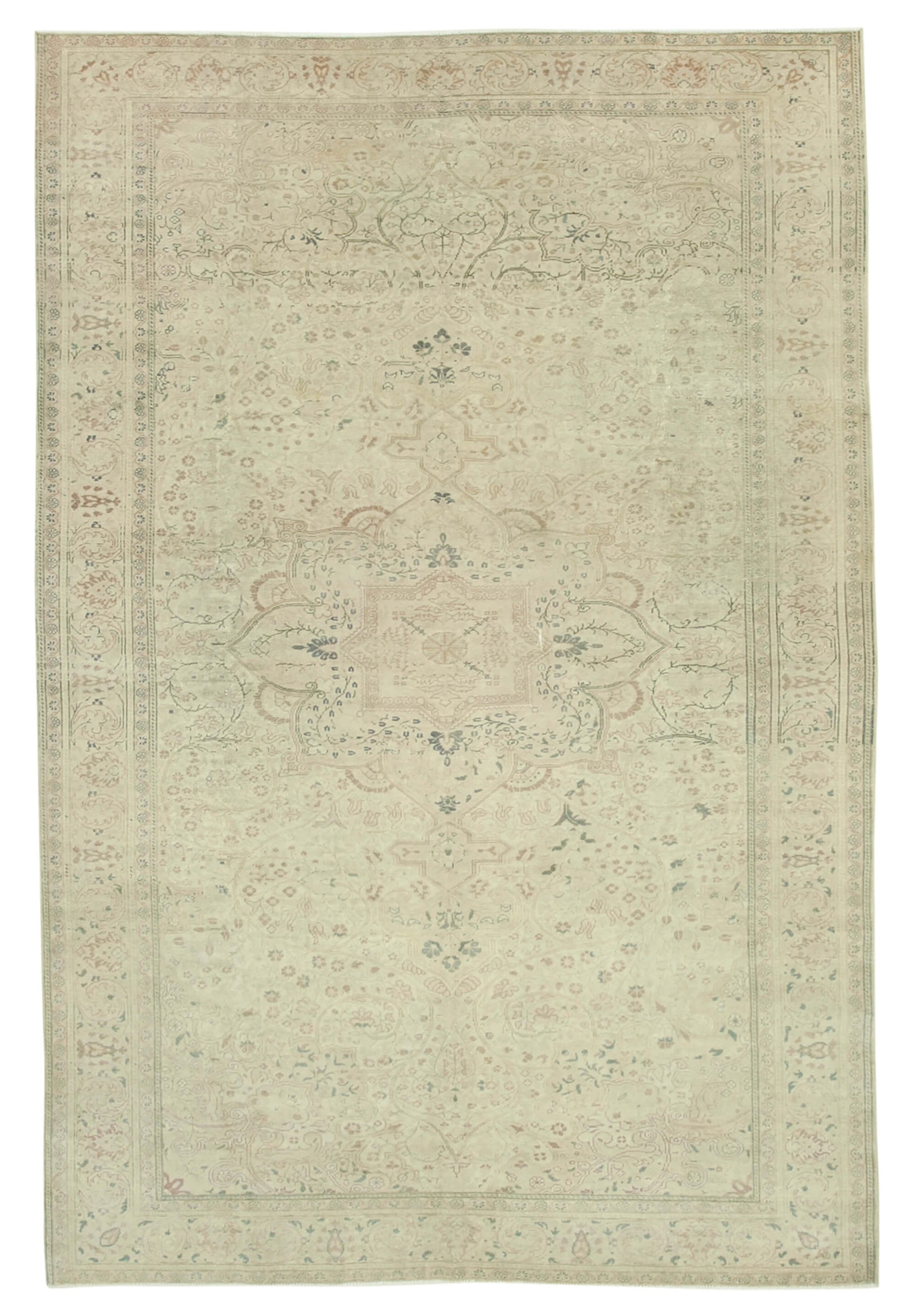 6x10 Beige Vintage Rug - 37929