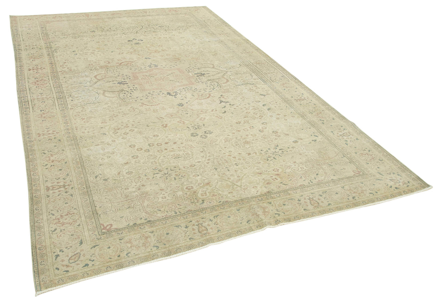 6x10 Beige Vintage Rug - 37929