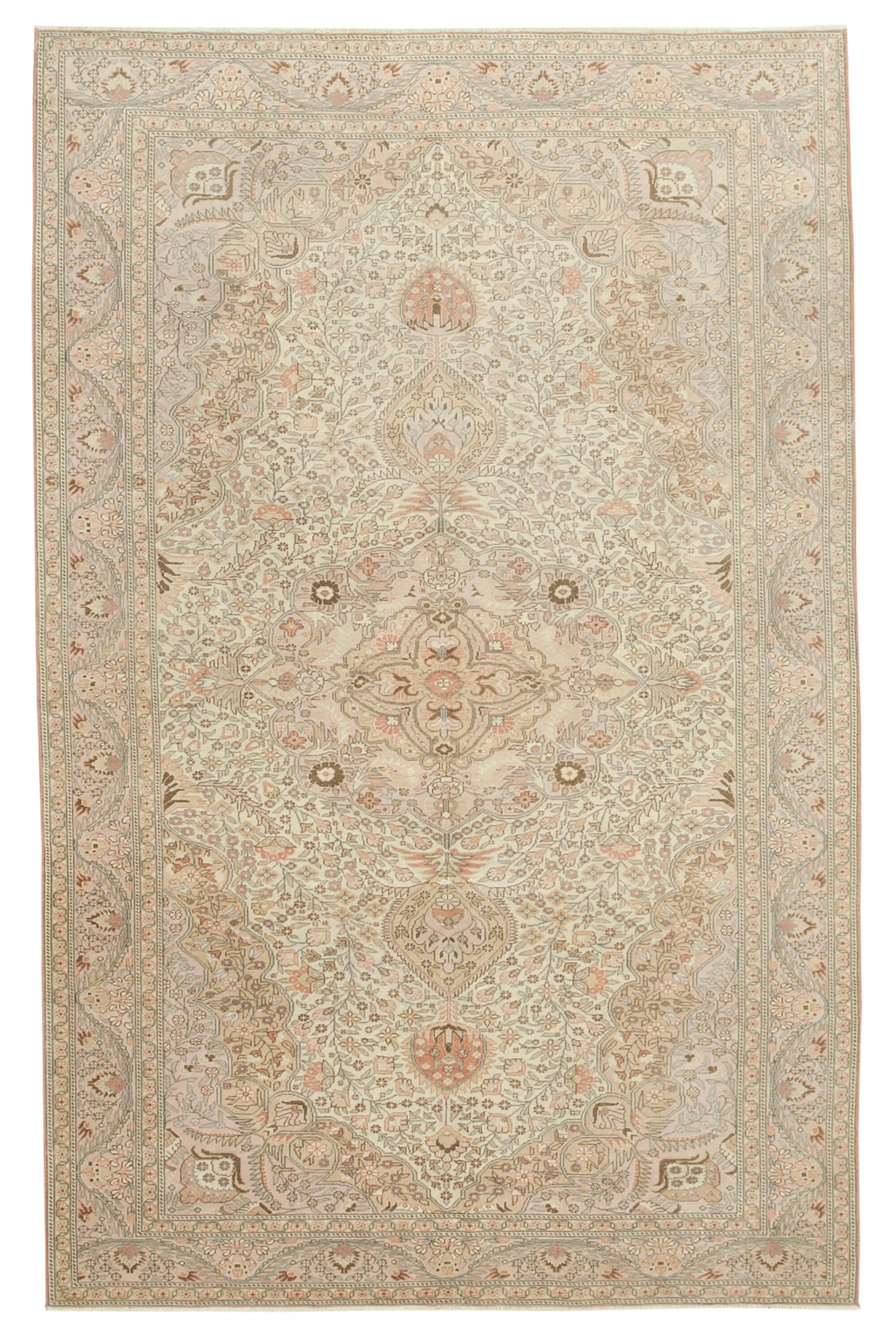 7x10 Beige Vintage Rug - 37931