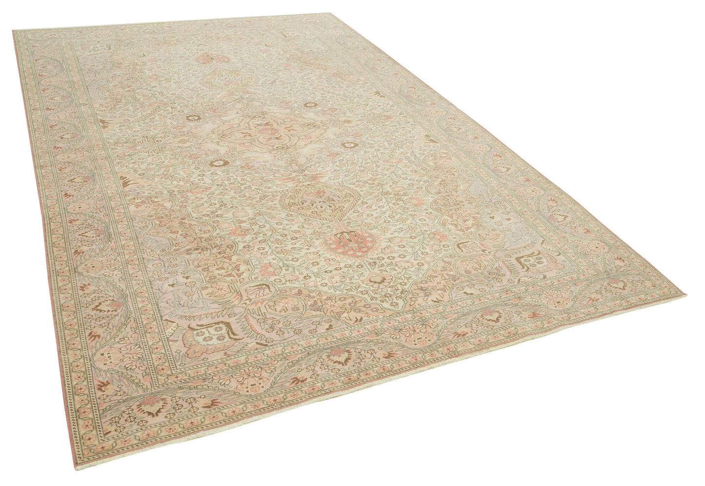 7x10 Beige Vintage Rug - 37931